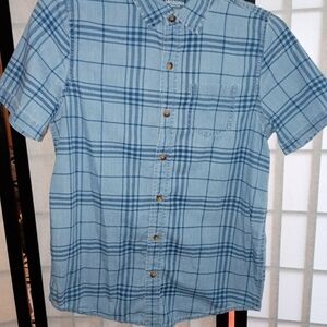 Arizona Boys Blue Plaid Shirt